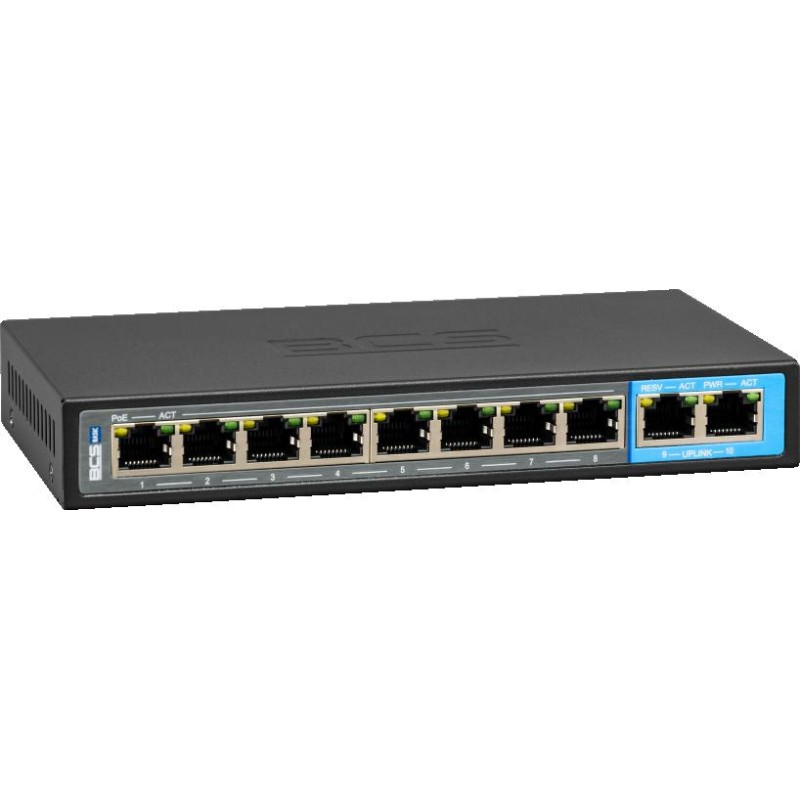 SWITCH POE dla 8 kamer IP BCS-B-SP0802G SWITCH POE dla 8 kamer IP BCS-B-SP0802G