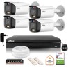 Zestaw monitoringu IP Dahua TIOC 5mpx 2K 4 kamery IPC-HFW3549T1-AS-PV-0280B-S5 rejestrator z dyskiem do pracy ciągłej