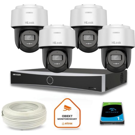 Zestaw monitoringu Hilook 4 kamery IP PTZ-N6-P