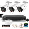Zestaw monitoringu IP Dahua 8mpx 4K 3 kamery IPC-HFW2849S-S-IL z dyskiem 1TB
