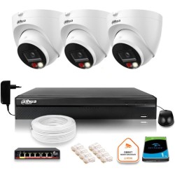 ZESTAW 3 Kamery IP Dahua 8mpx IPC-HDW1839T-A-IL-0280B-S6 + DYSK