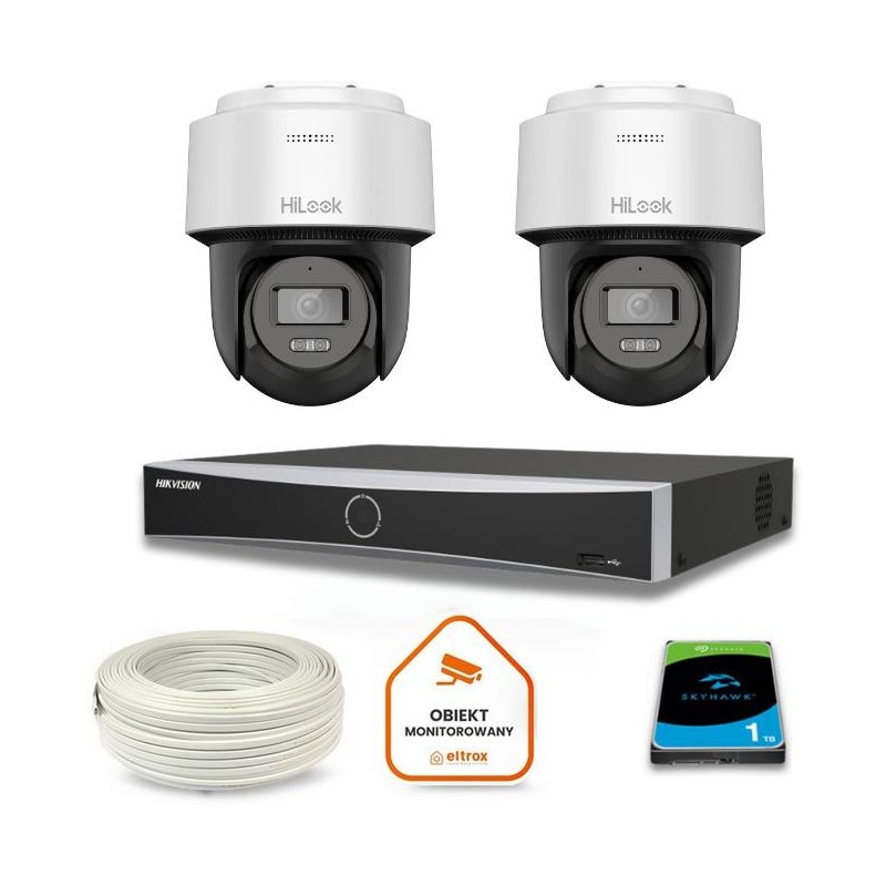 Zestaw monitoringu Hilook 2 kamery IP PTZ-N6-P