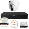 Zestaw monitoringu IP BCS Point 1x Kamera BCS-P-EIP28FWR3-Ai2 Rejestrator z dyskiem 1TB