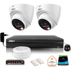 Zestaw monitoringu IP DAHUA 2 kamery IPC-HDW1439V-A-IL 4Mpx