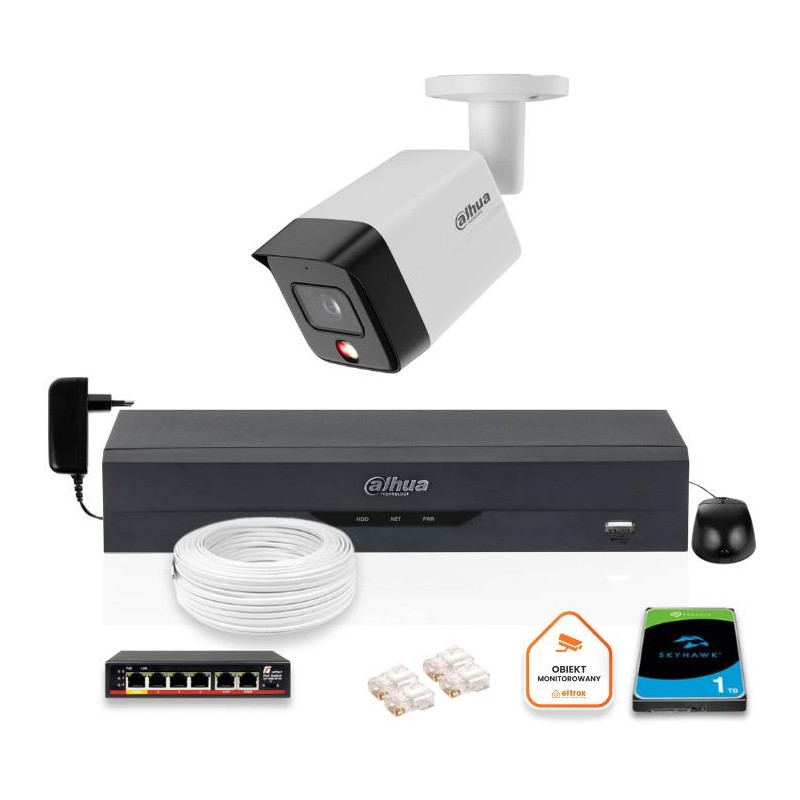 ZESTAW Kamera IP Dahua 6mpx IPC-HFW1639TC-A-IL-0280B-S6 + DYSK