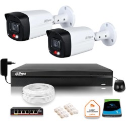 ZESTAW 2 Kamery IP Dahua 8mpx IPC-HFW1839TC-A-IL-0280B-S6 + DYSK