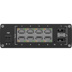 Teltonika TSW202 switch przemysłowy zarządzalny 8xFE 2xSFP PoE+ (TSW202000000) DIN