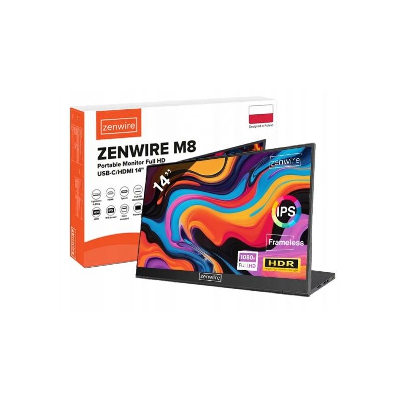 Monitor Przenośny 14" USB-C Full HD 1920x1080 IPS HDMI