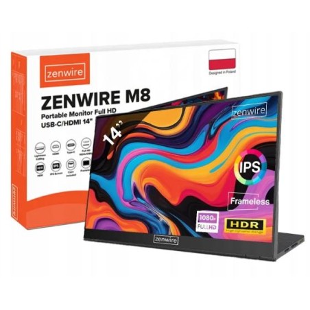 Monitor Przenośny 14" USB-C Full HD 1920x1080 IPS HDMI