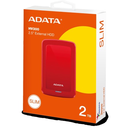 DYSK ZEWNĘTRZNY ADATA DashDrive HV300 2TB 2.5 USB3.1 Czerwony