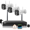 Zestaw monitoringu IP Dahua 3 Kamery WI-FI 5MPx aktywne odtraszanie LED IR do 30m