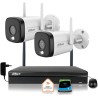 Zestaw monitoringu IP Dahua 2 Kamery WI-FI 3MPxsmart podwójne oświetlenie LED IR do 30m