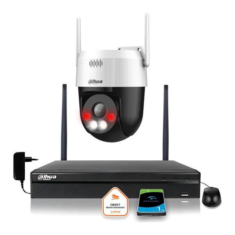 Zestaw monitoringu IP Dahua Bezprzewodowa kamera 5MPx P5AE-PV i rejestrator z 1TB