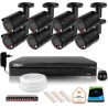 Zestaw monitoringu IP Dahua 4MPx 2K 8 kamer czarnych zewnętrznych z dyskiem 1TB