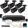 Zestaw monitoringu IP Dahua 4MPx 2K 6 kamer czarnych zewnętrznych z dyskiem 1TB