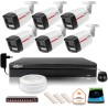 Zestaw monitoringu IP DAHUA 6 kamer zewnętrznych LED 50m WizColor 2K