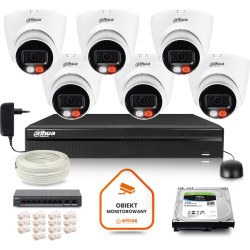 Zestaw monitoringu IP DAHUA 6 kamer IPC-HDW1439V-A-IL 4Mpx