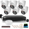 Zestaw monitoringu IP Dahua 2MPx 6 Kamer zewnętrznych oświetlenie IR LED 30m