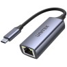 Unitek Adapter USB-C - RJ45 1Gbit LAN, PD 100W U1323A