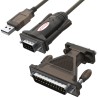 Unitek Y-105A konw. USB 1xRS-232 z adap.DB9F/DB25M