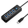 Orico Hub USB-C 4x USB-A 3.1 czarny