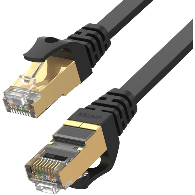 Kabel Ethernet Unitek patchcord cat.7 SSTP (8P8C), RJ-45 LAN, przewód sieciowy 15m, płaski