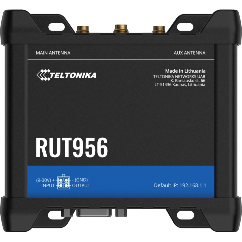 Teltonika RUT956 router przemysłowy 4G / LTE (RUT956200000) Teltonika RUT956 router przemysłowy 4G / LTE (RUT956200000)