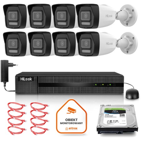Zestaw monitoringu Hilook 8 kamery IP IPCAM-T4-P