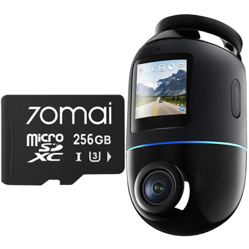 Wideorejestrator 70mai X800 Dash Cam 4K Omni czarny + microSD 70mai 256GB