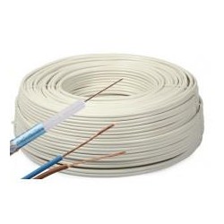 Przewód kabel koncentryczny z zasilaniem do CCTV BIAŁY K60+2x0,5mm2 ELEKTROKABEL 1m
