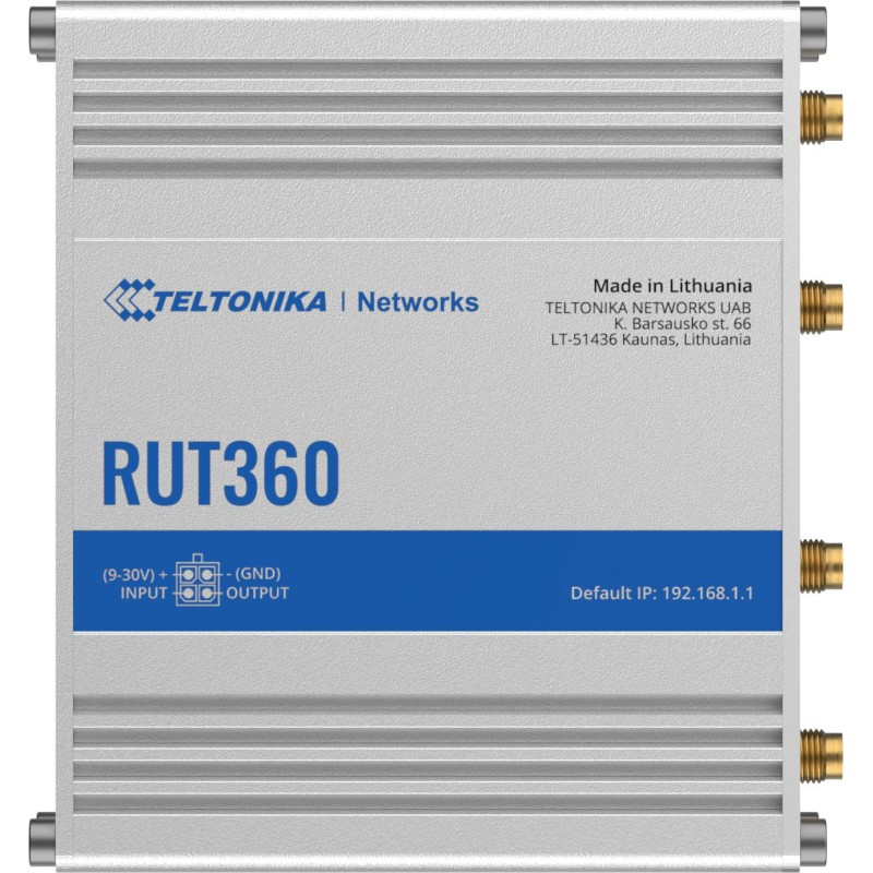 Teltonika RUT360 router przemysłowy 4G / LTE (RUT360000000) Teltonika RUT360 router przemysłowy 4G / LTE (RUT360000000)