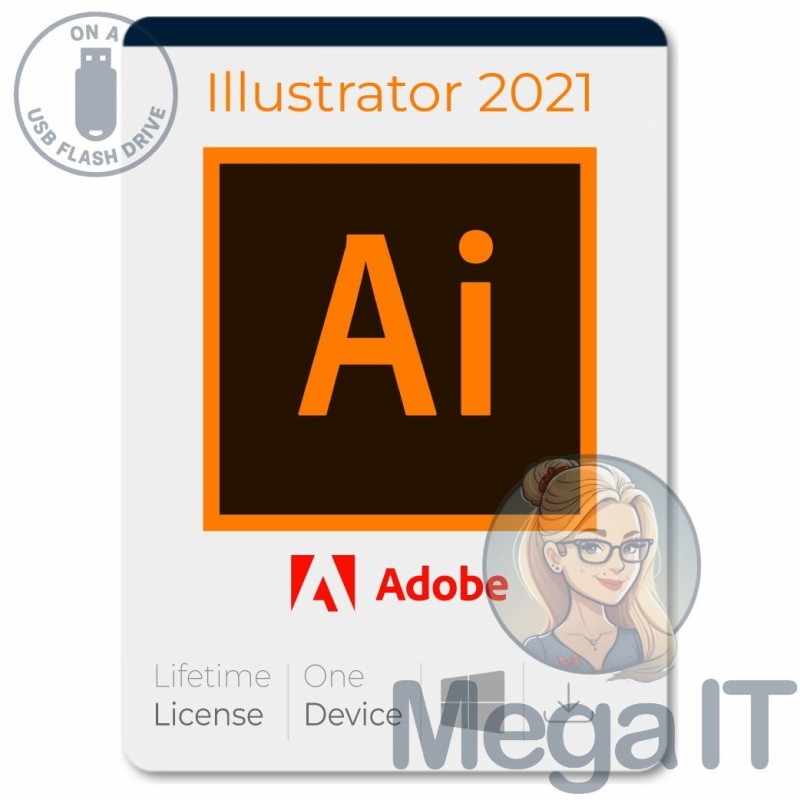 Illustrator 2021 - Licencja Wieczysta (LifeTime) - Windows - Użytkownik Indywidualny - BOX (USB) Illustrator 2021 - Licencja Wieczysta (LifeTime) - Windows - Użytkownik Indywidualny - BOX (USB)
