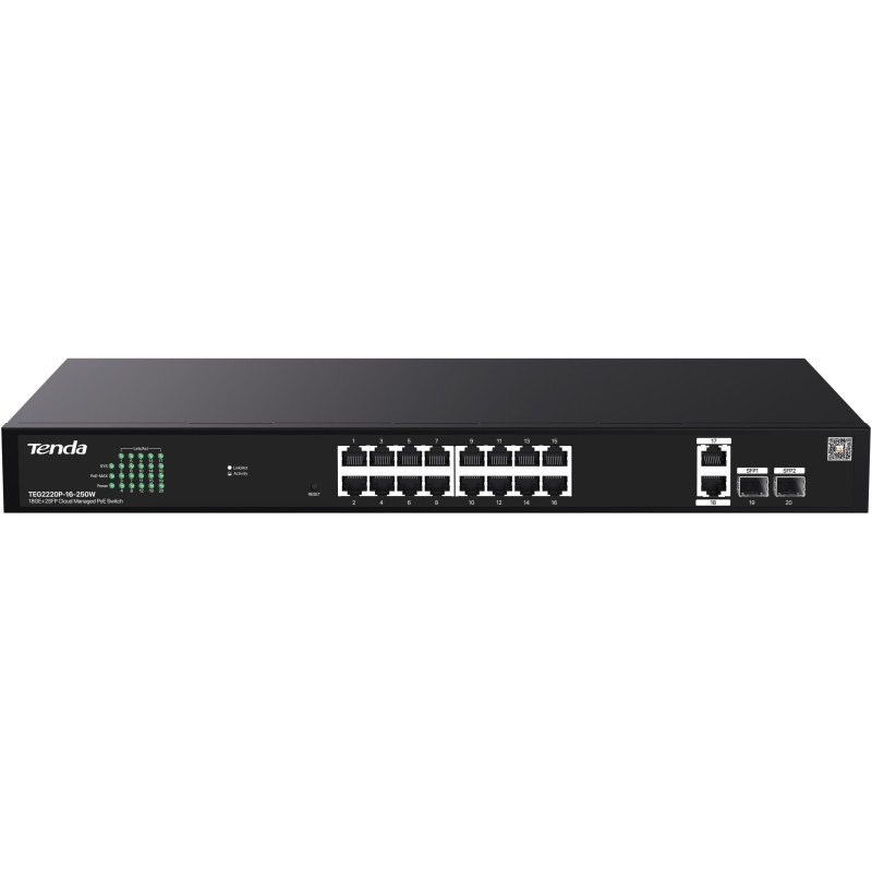 SWITCH POE TENDA TEG2220P-16-250W SWITCH POE TENDA TEG2220P-16-250W