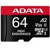 Adata Karta microSD High Endurance 64GB UHS1 U3 V30 A2 100/80MB/s + Adapter