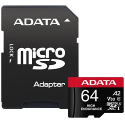 Adata Karta microSD High Endurance 64GB UHS1 U3 V30 A2 100/80MB/s + Adapter