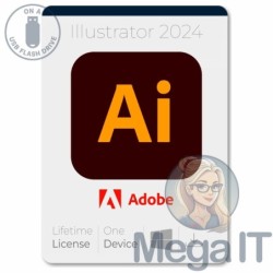 Illustrator 2024 - Licencja Wieczysta (LifeTime) - Windows - Licencja Biznes - BOX (USB)