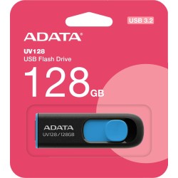 Adata Pendrive UV128 128GB USB 3.2 Gen1 czarno - niebieski