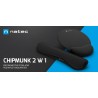 Podkładka pod mysz i nadgarstek Natec Chipmunk 2w1 zestaw ergonomiczny czarny