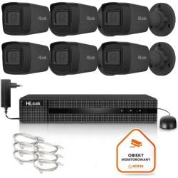 Zestaw do monitoringu Hilook 6 kamer IP IPCAM-B4-P Black 2K+