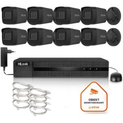 Zestaw do monitoringu Hilook 8 kamer IP IPCAM-B4-P Black 2K+