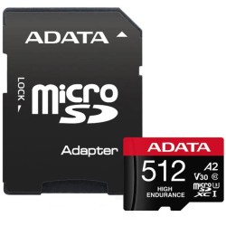 Adata Karta microSD High Endurance 512GB UHS1 U3 V30 A2 100/85MB/s + Adapter