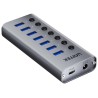 Unitek Hub USB A 3.0 7w1, 5Gbps z przełącznikami portów