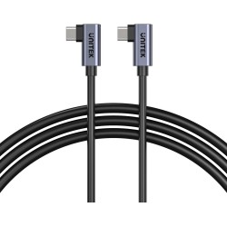 Unitek kabel USB-C do USB-C PD 100W podwójny 90 stopni, 0,5m
