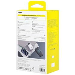 Powerbank Baseus QPow 2 10000mAh 30W z 2 wbudowanymi kablami USB-C - biały