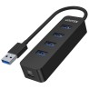 Hub USB Unitek H1117A, 4 porty, USB-C, USB 3.1, aktywny, 10W