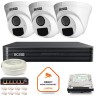 Zestaw monitoringu IP BCS Basic 3x Kamera BCS-B-EIP15FR3(2.0) Rejestrator z dyskiem