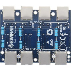Moduł LAN z zabezpieczeniem przeciwprzepięciowym ECO z ochroną PoE EWIMAR PTF-54-ECO/PoE