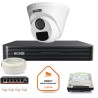 Zestaw monitoringu IP BCS Basic 1x Kamera BCS-B-EIP15FR3(2.0) Rejestrator z dyskiem