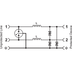 Ogranicznik przepięć 48V DC na szynę DIN EWIMAR SUG-48VDC/DIN