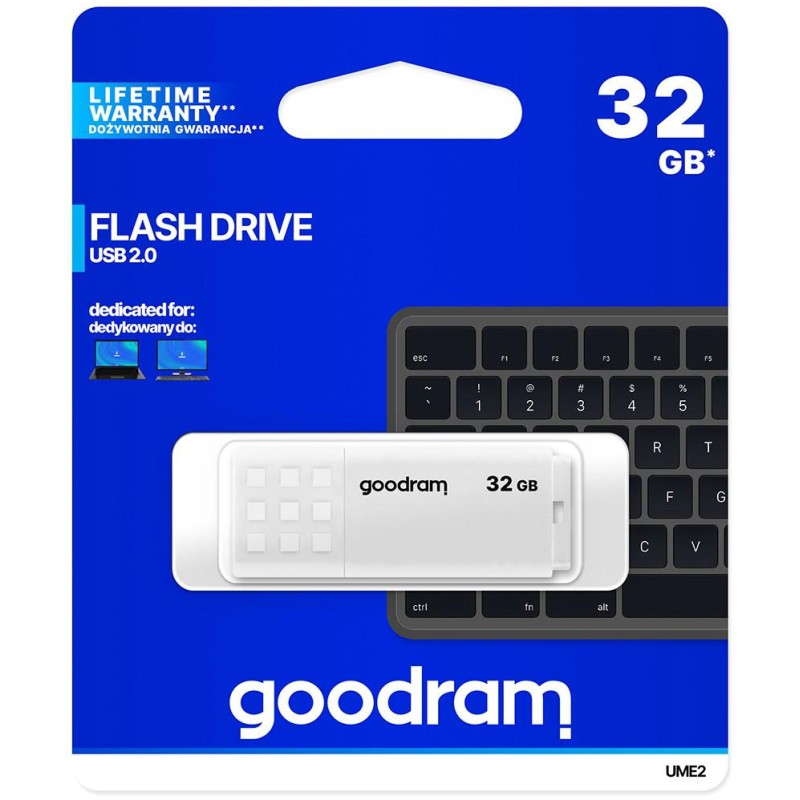 Pendrive Goodram UME2 32GB USB 2.0 Biały